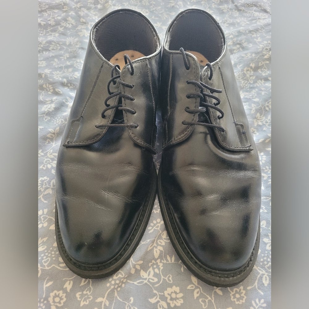 Men's Bates Black Oxford Military Dress Shoes, 10.5 D